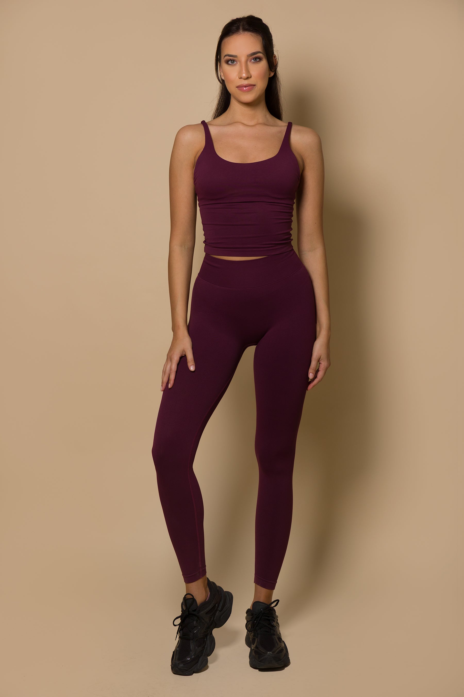 Дамски комплект от потник и оформящ клин LIGHT BURGUNDY