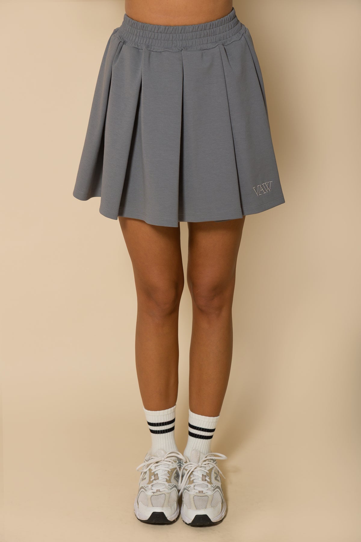Дамска плисирана пола SOFT GREY
