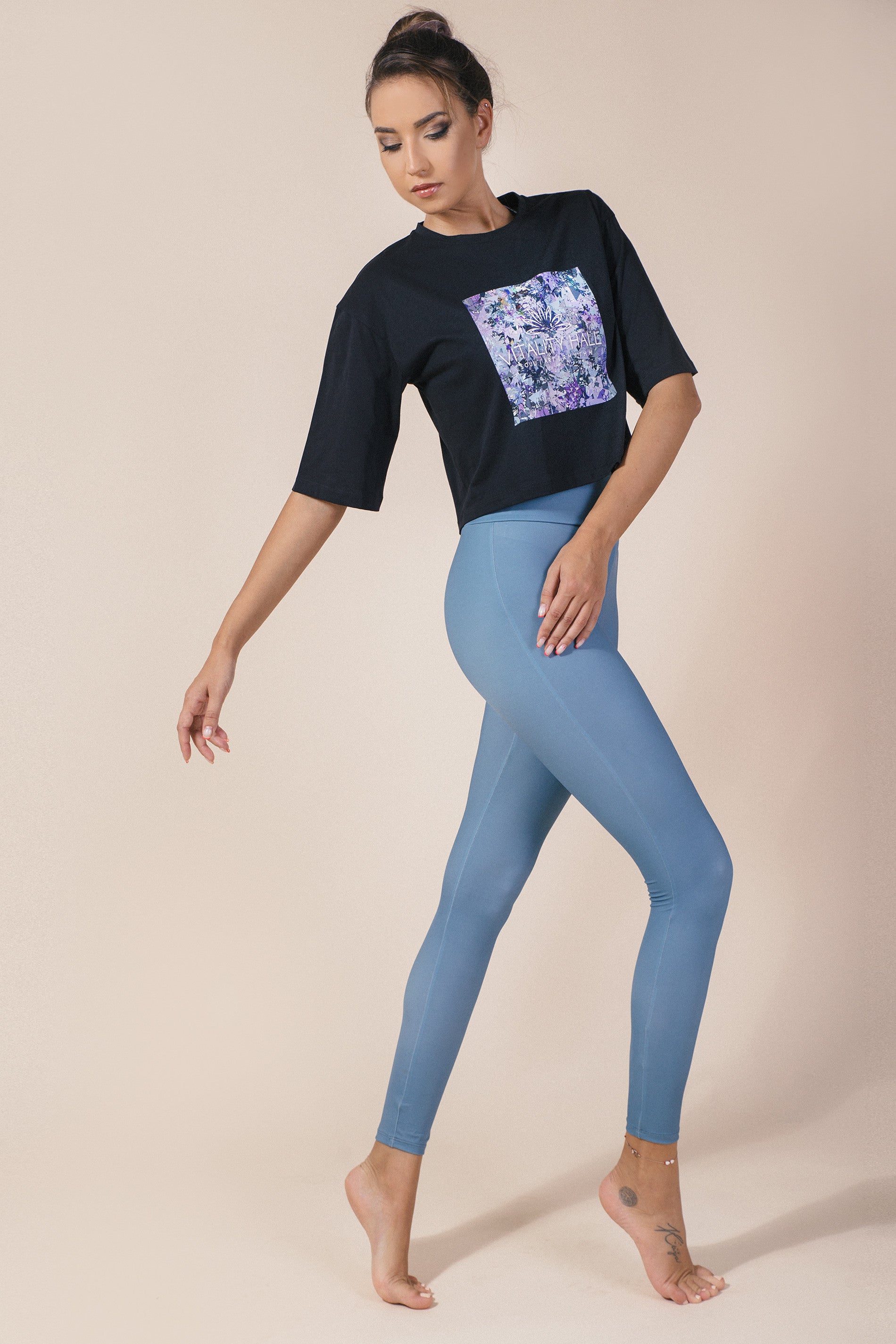 OUTLET дамска спортна тениска MOON STONE черно