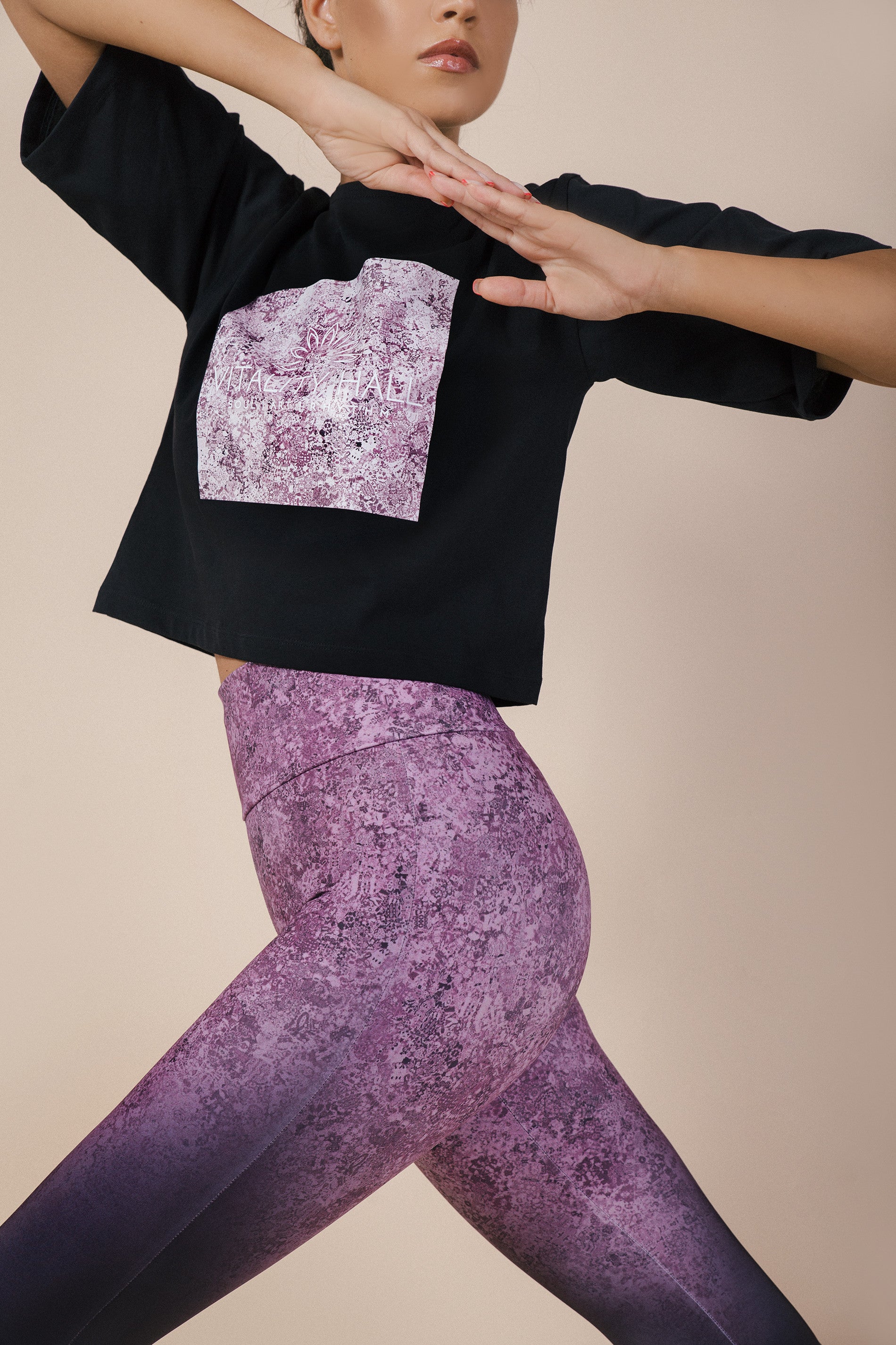 OUTLET дамска спортна тениска AMETHYST черно