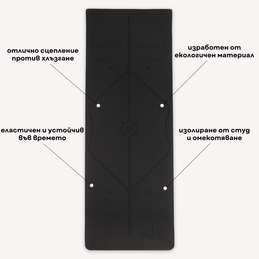 Постелка за йога AMLA черно