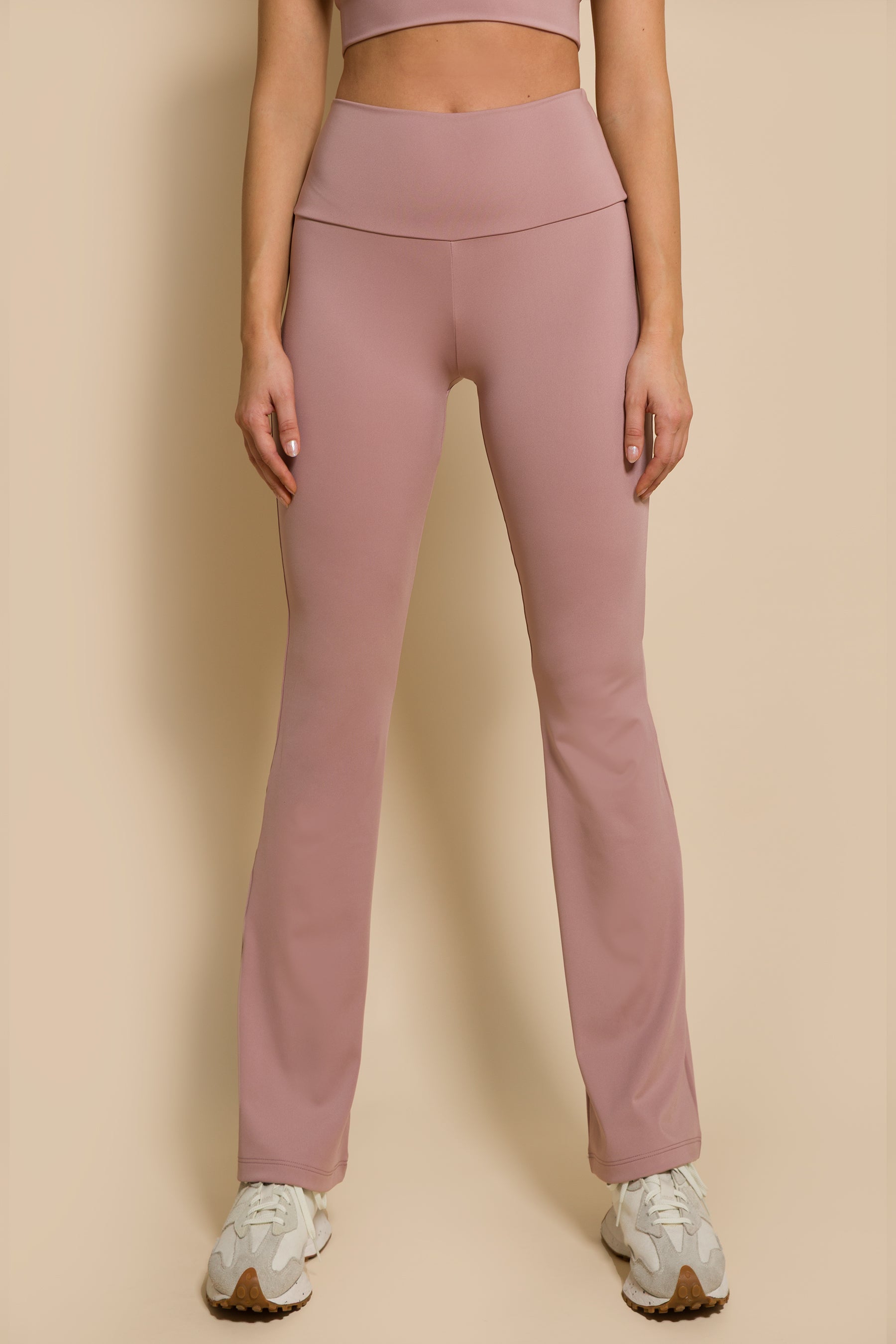 Дамски разкроен спортен клин DUSTY PINK