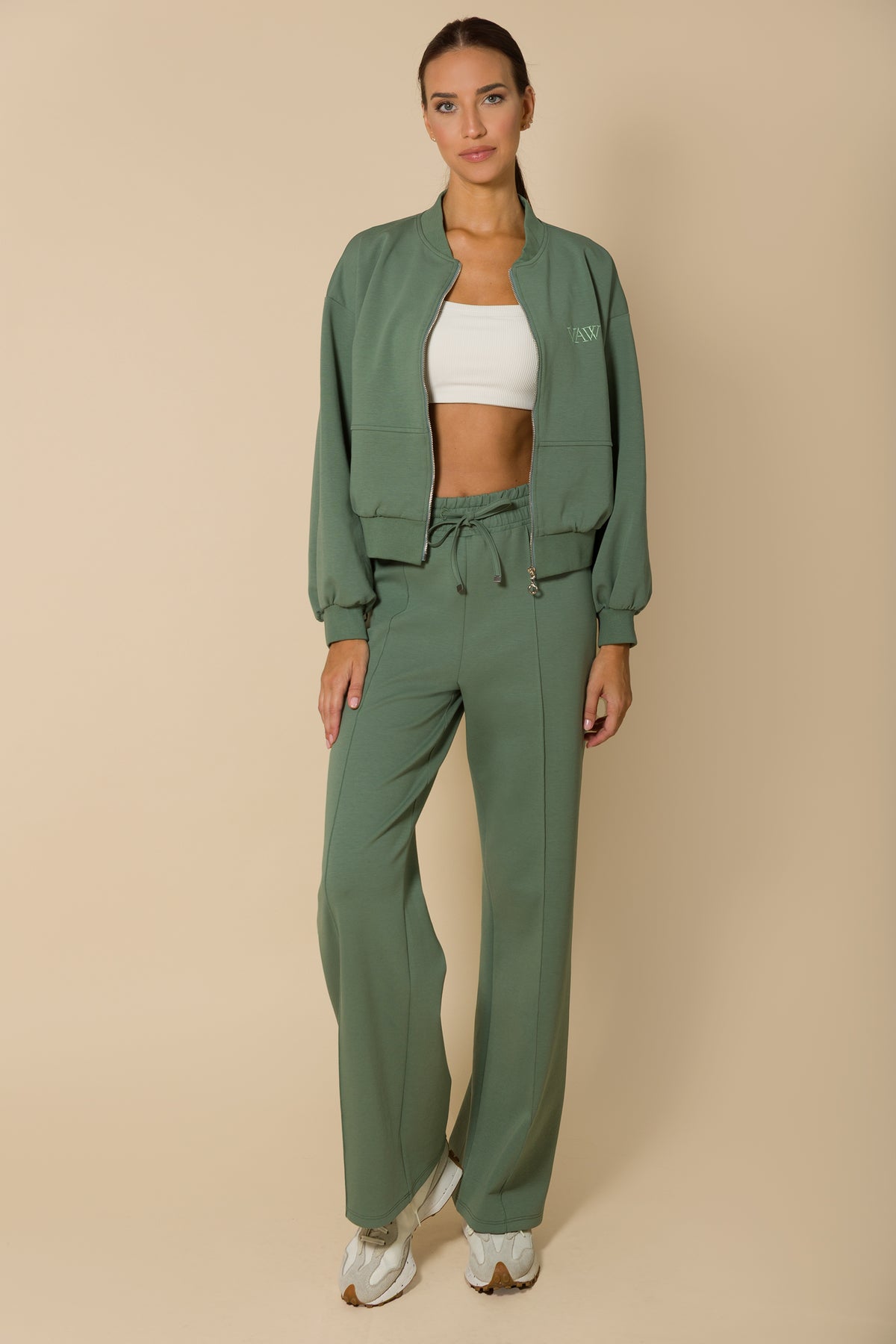 Дамски комплект от яке бомбър и долнище с ръб SAGE